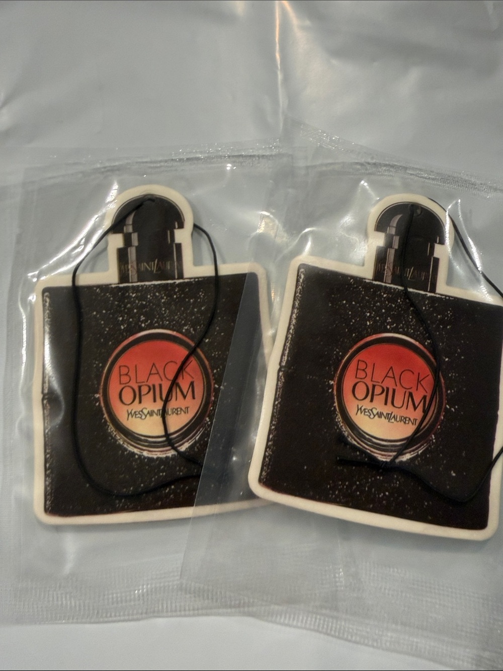 2 Pack Bundle Black Opium YSL Car Auto Air Freshener Odor Eliminator